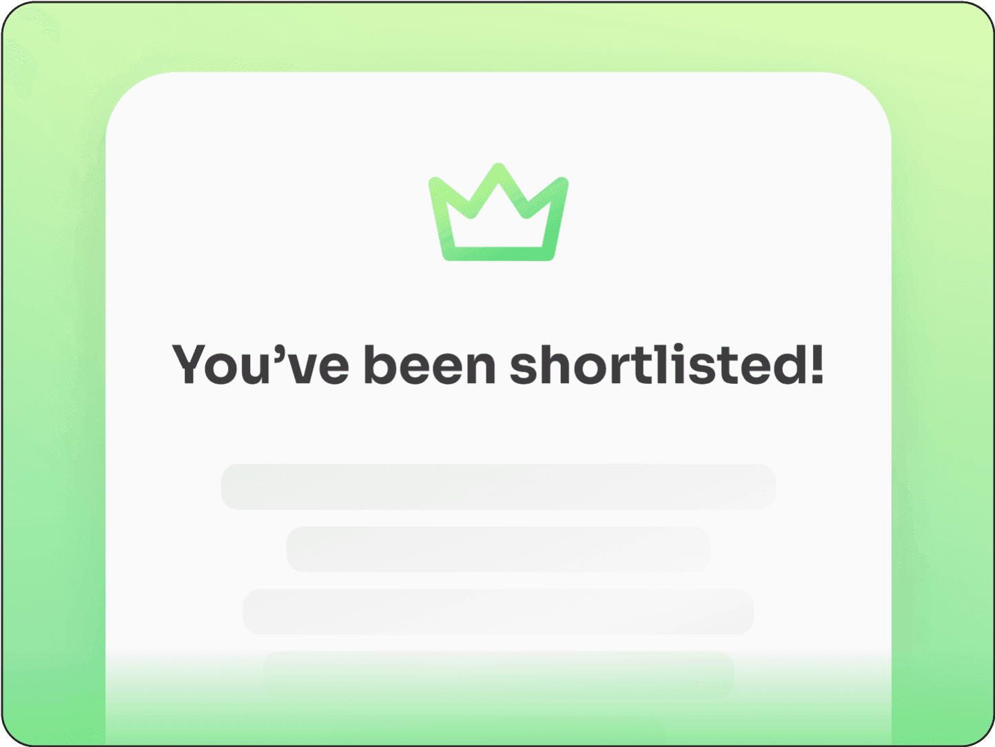 get on shortlisted